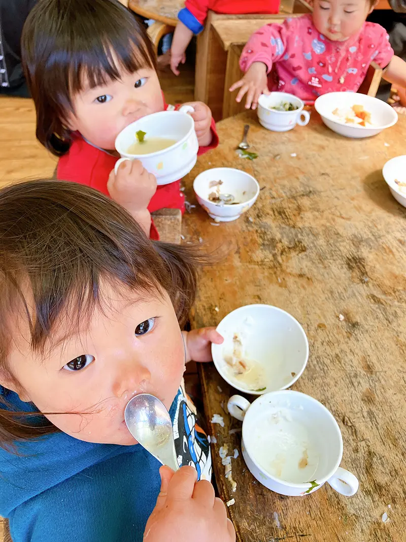 園で提供している手作り給食の一例