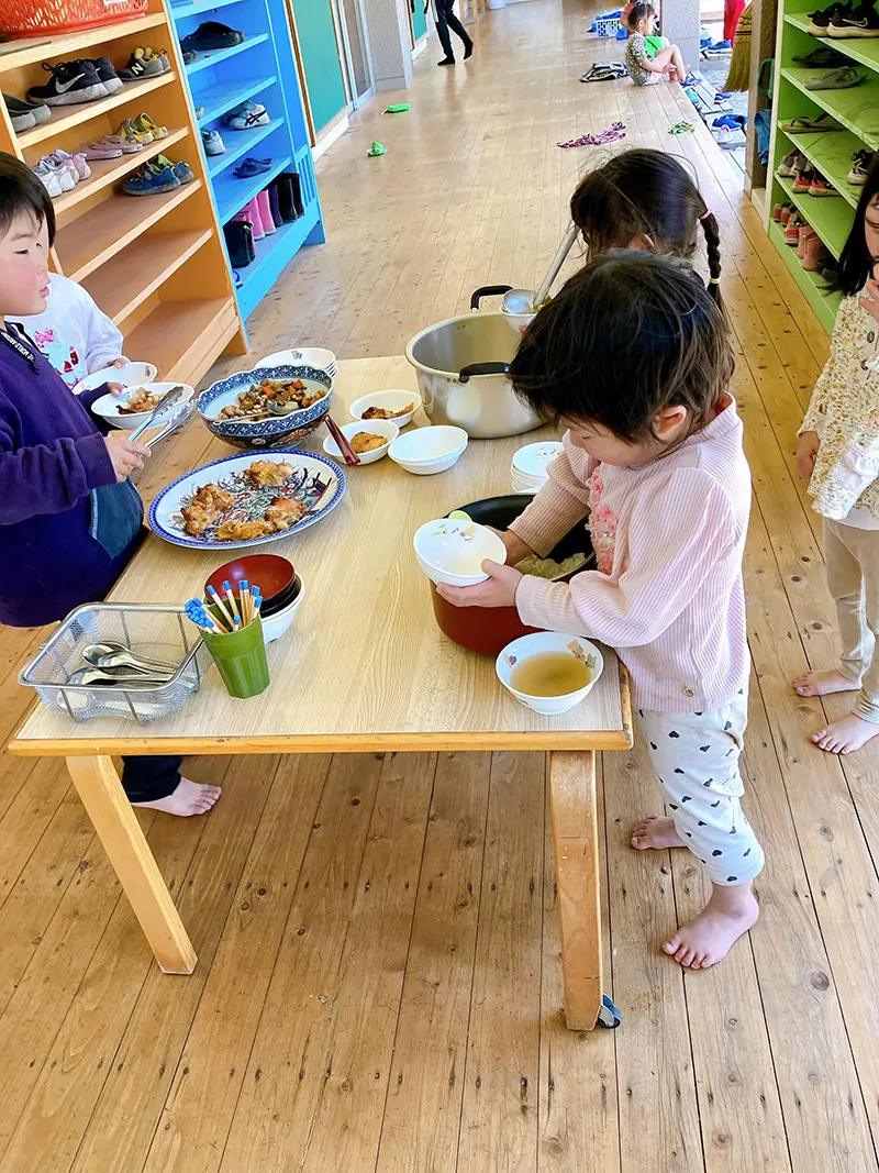 園で提供している手作り給食の一例