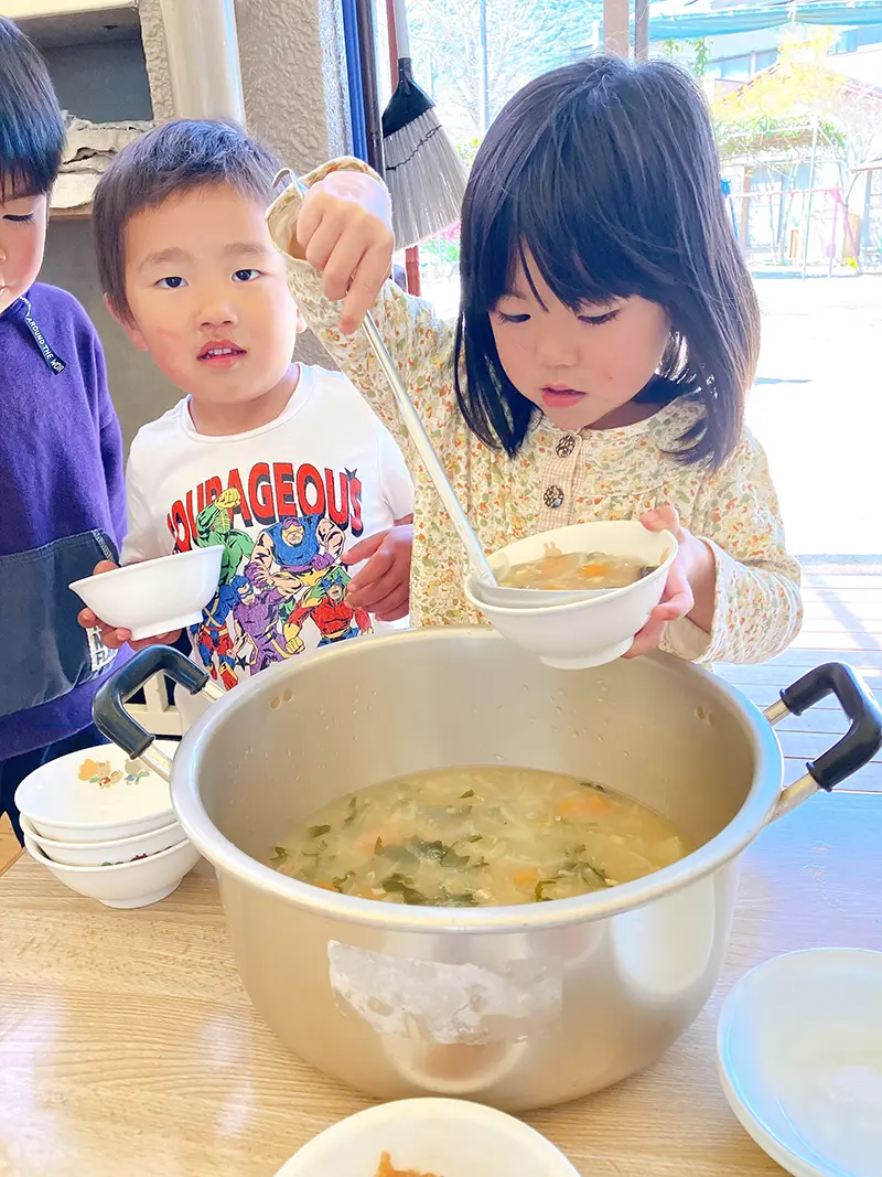 園で提供している手作り給食の一例