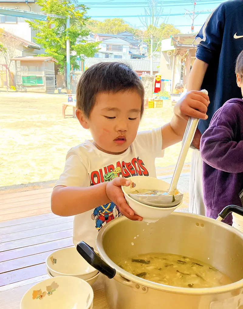 園で提供している手作り給食の一例