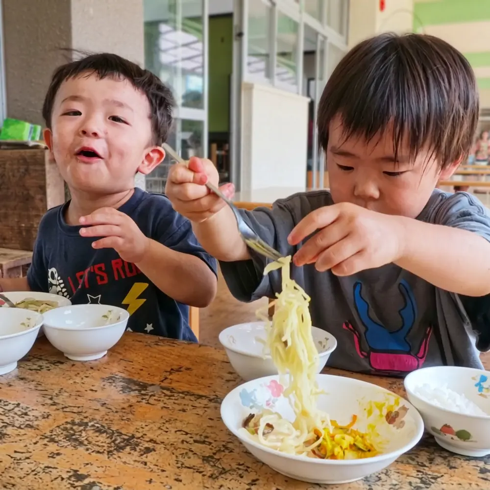 園で提供している手作り給食の一例