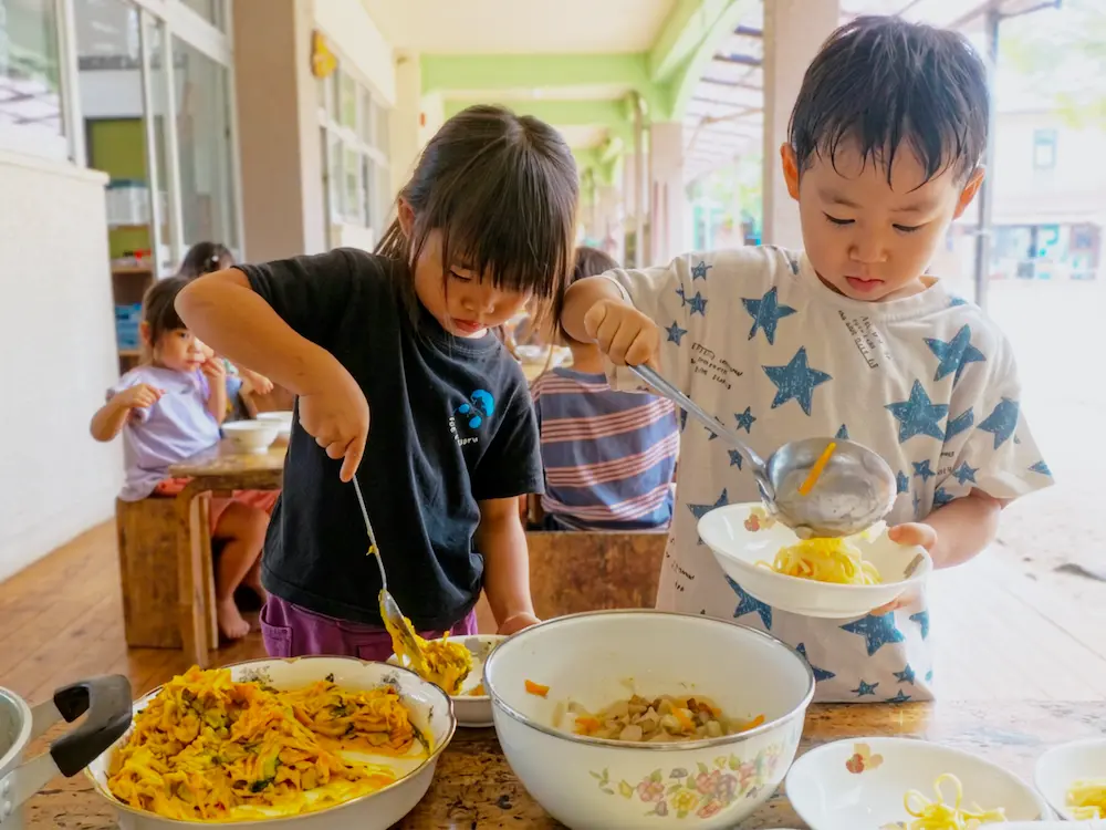 園で提供している手作り給食の一例